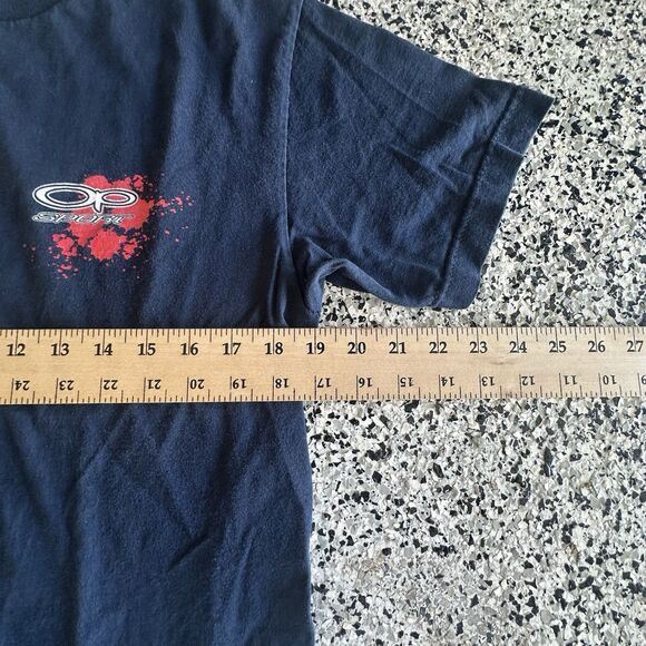 Vintage OP Ocean Pacific Sport International Shirt Mens L Black 90’s Y2K Grunge - Picture 2 of 6